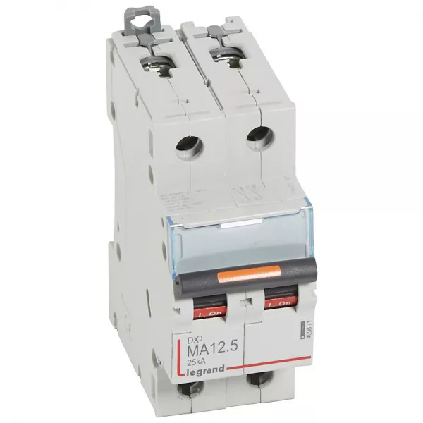 legrand-disjoncteur magn�tique seul dx� ma - vis/vis - 2p - 230/400v~ -12,5 a -25ka (409871)