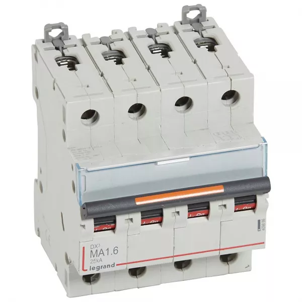 legrand-disjoncteur magn�tique seul dx� ma - vis/vis - 4p - 400v~ - 1,6a - 25ka - 4 mod (409886)
