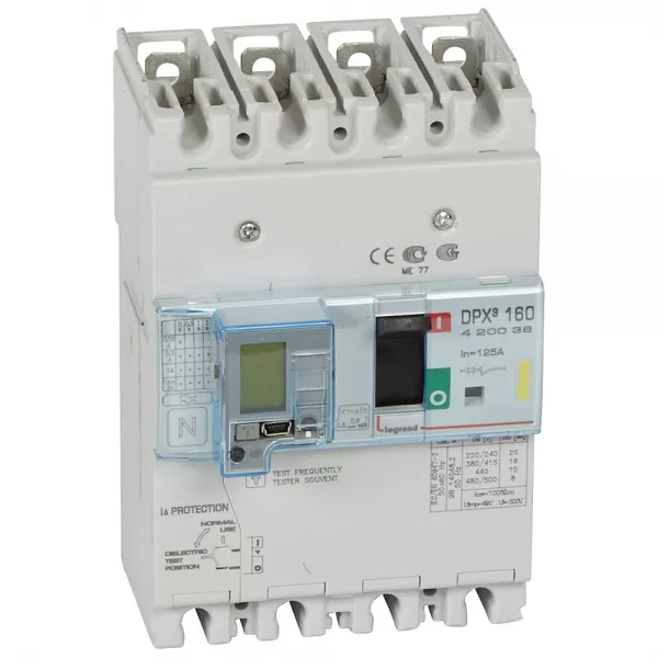 legrand-disjoncteur magn�tothermique diff�rentiel dpx�160 icu 16ka 400v~ - 4p - 125a (420036)