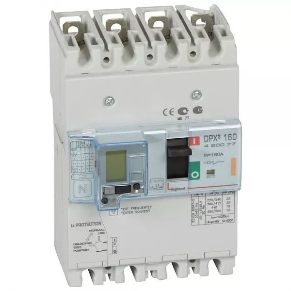 legrand-disjoncteur magn�tothermique diff�rentiel dpx�160 icu 25ka 400v~ - 4p - 160a (420077)