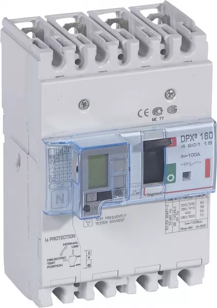 legrand-disjoncteur magn�tothermique diff�rentiel dpx�160 icu 36ka 400v~ - 4p - 100a (420115)
