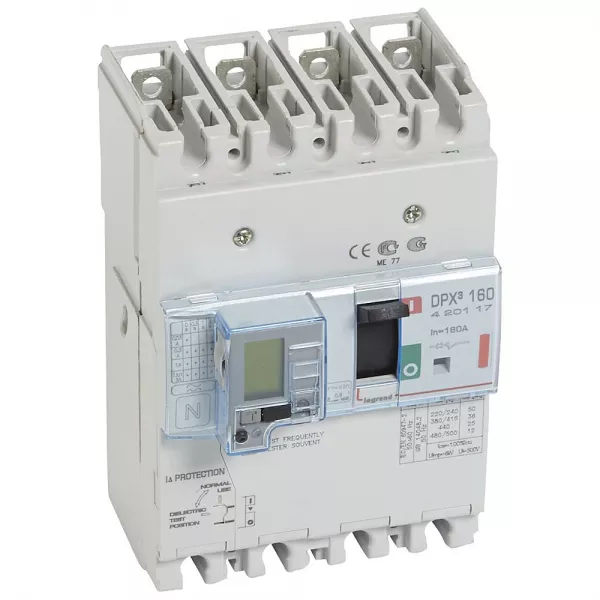 legrand-disjoncteur magn�tothermique diff�rentiel dpx�160 icu 36ka 400v~ - 4p - 160a (420117)