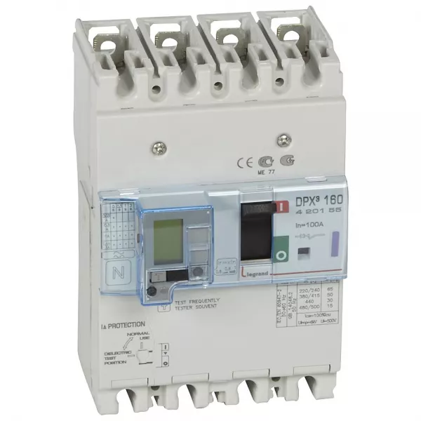 legrand-disjoncteur magn�tothermique diff�rentiel dpx�160 icu 50ka 400v~ - 4p - 100a (420155)