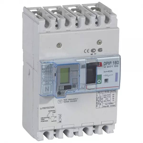 legrand-disjoncteur magn�tothermique diff�rentiel dpx�160 icu 50ka 400v~ - 4p - 40a (420152)