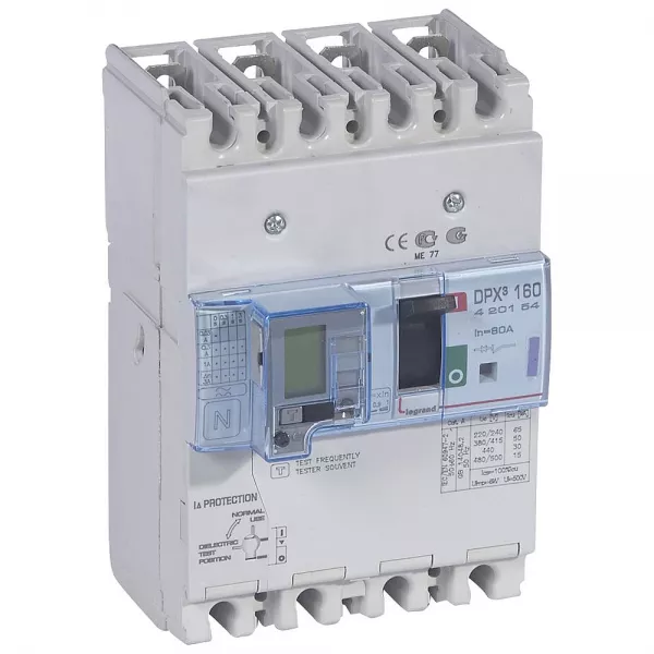 legrand-disjoncteur magn�tothermique diff�rentiel dpx�160 icu 50ka 400v~ - 4p - 80a (420154)