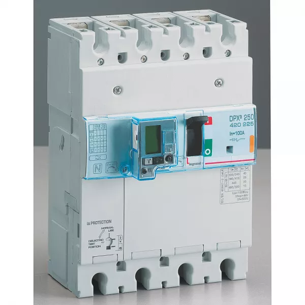 legrand-disjoncteur magn�tothermique diff�rentiel dpx�250 icu 25ka 400v~ - 4p - 100a (420225)