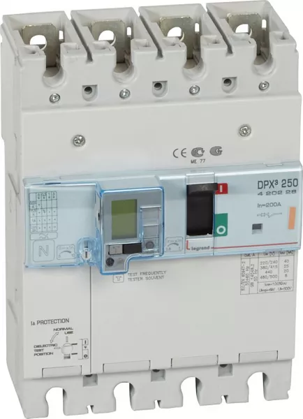 legrand-disjoncteur magn�tothermique diff�rentiel dpx�250 icu 25ka 400v~ - 4p - 200a (420228)