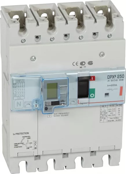 legrand-disjoncteur magn�tothermique diff�rentiel dpx�250 icu 36ka 400v~ - 4p - 200a (420258)