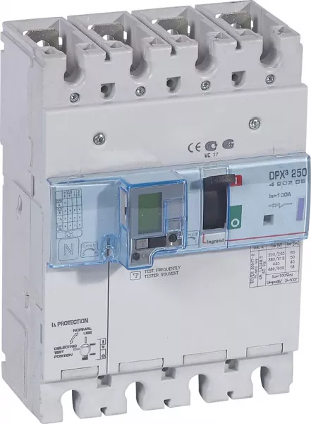 legrand-disjoncteur magn�tothermique diff�rentiel dpx�250 icu 50ka 400v~ - 4p - 100a (420285)