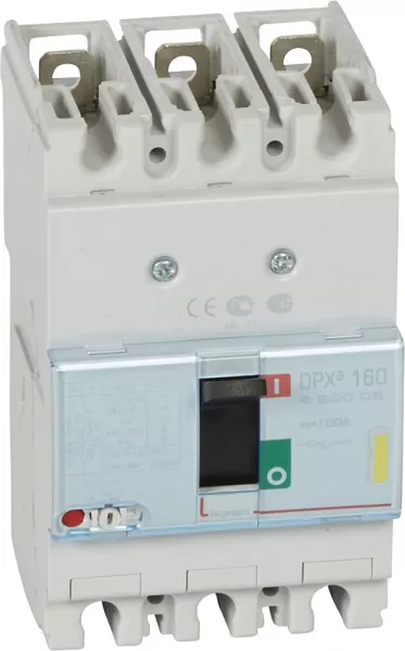 legrand-disjoncteur magn�tothermique dpx�160 pouvoir de coupure 16ka 400v~ - 3p - 100a (420005)