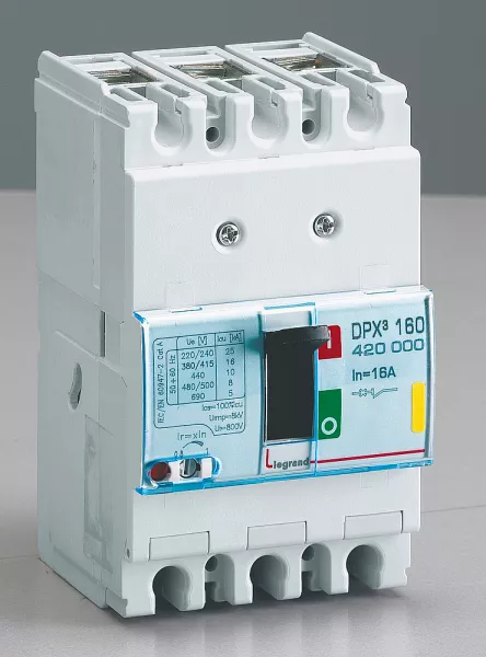 legrand-disjoncteur magn�tothermique dpx�160 pouvoir de coupure 16ka 400v~ - 3p - 16a (420000)