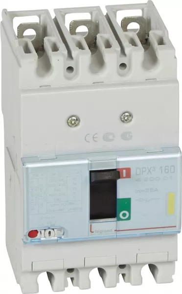 legrand-disjoncteur magn�tothermique dpx�160 pouvoir de coupure 16ka 400v~ - 3p - 25a (420001)
