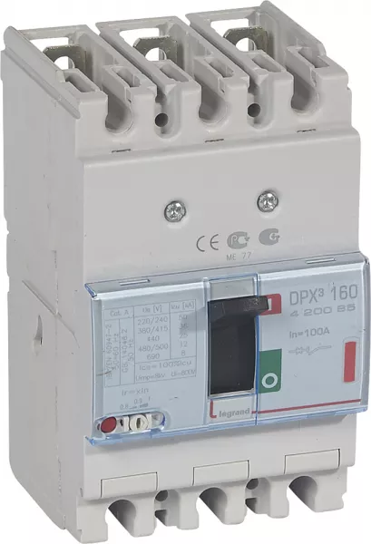 legrand-disjoncteur magn�tothermique dpx�160 pouvoir de coupure 36ka 400v~ - 3p - 100a (420085)