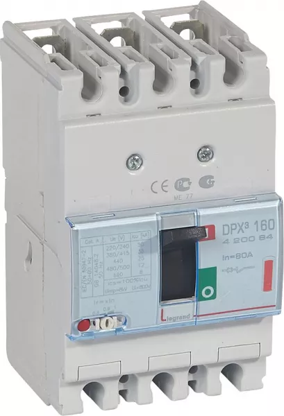 legrand-disjoncteur magn�tothermique dpx�160 pouvoir de coupure 36ka 400v~ - 3p - 80a (420084)