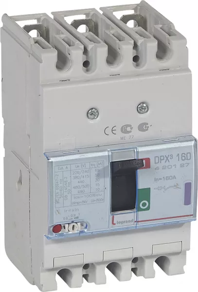 legrand-disjoncteur magn�tothermique dpx�160 pouvoir de coupure 50ka 400v~ - 3p - 160a (420127)