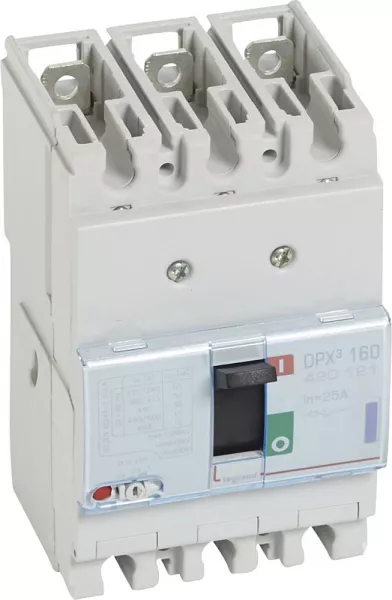 legrand-disjoncteur magn�tothermique dpx�160 pouvoir de coupure 50ka 400v~ - 3p - 25a (420121)