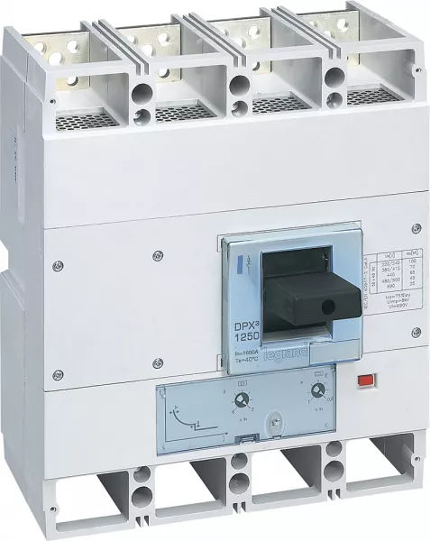 legrand-disjoncteur magn�tothermique dpx�1600 pouvoir de coupure 50ka 400v~ - 4p - 800a (422269)
