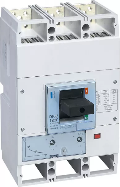legrand-disjoncteur magn�tothermique dpx�1600 pouvoir de coupure 70ka 400v~ - 3p - 1250a (422278)