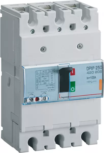 legrand-disjoncteur magn�tothermique dpx�250 pouvoir de coupure 25ka 400v~ - 3p - 100a (420205)