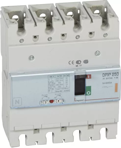 legrand-disjoncteur magn�tothermique dpx�250 pouvoir de coupure 25ka 400v~ - 4p - 200a (420218)