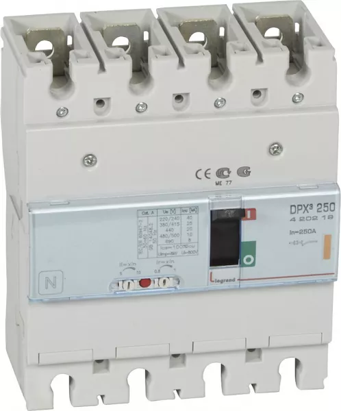 legrand-disjoncteur magn�tothermique dpx�250 pouvoir de coupure 25ka 400v~ - 4p - 250a (420219)