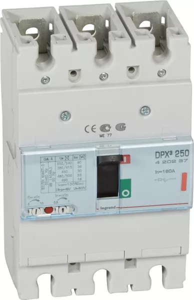 legrand-disjoncteur magn�tothermique dpx�250 pouvoir de coupure 36ka 400v~ - 3p - 160a (420237)