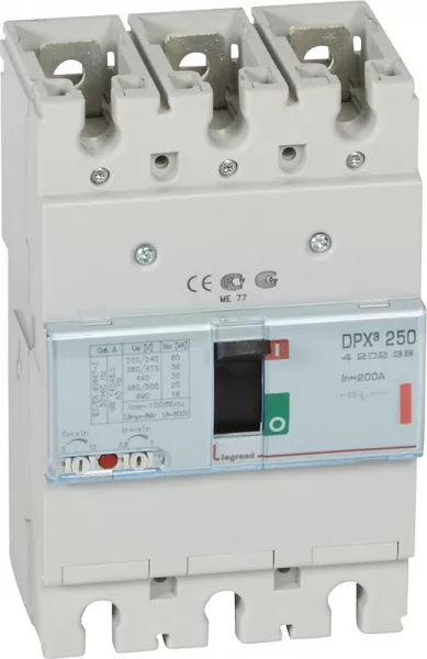 legrand-disjoncteur magn�tothermique dpx�250 pouvoir de coupure 36ka 400v~ - 3p - 200a (420238)