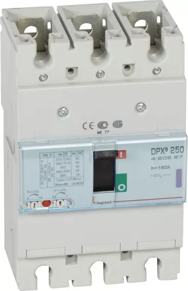 legrand-disjoncteur magn�tothermique dpx�250 pouvoir de coupure 50ka 400v~ - 3p - 160a (420267)