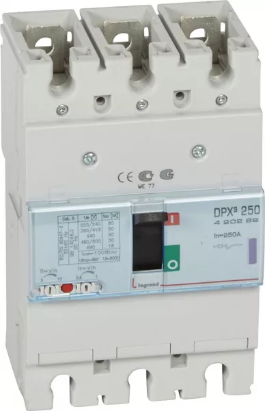 legrand-disjoncteur magn�tothermique dpx�250 pouvoir de coupure 50ka 400v~ - 3p - 250a (420269)