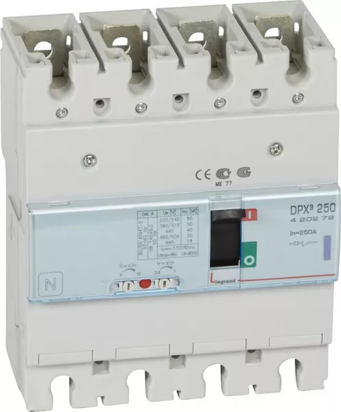 legrand-disjoncteur magn�tothermique dpx�250 pouvoir de coupure 50ka 400v~ - 4p - 250a (420279)