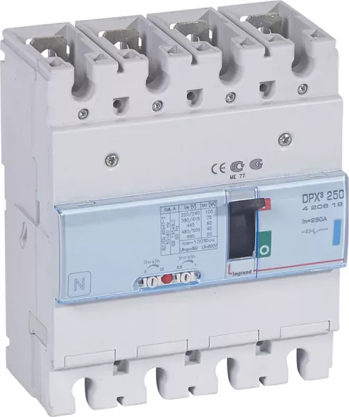 legrand-disjoncteur magn�tothermique dpx�250 pouvoir de coupure 70ka 400v~ - 4p - 250a (420619)