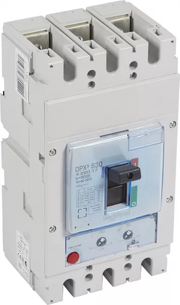 legrand-disjoncteur magn�tothermique dpx�630 pouvoir de coupure 50ka 400v~ - 3p - 500a (422017)