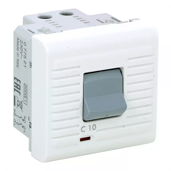 legrand-disjoncteur magn�tothermique uni+neutre 230v~ 10a mosaic 2 modules - blanc (077521)
