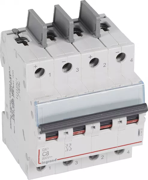 legrand-disjoncteur modulaire courant continu dx� 800v= 8a - 4 modules (414425)