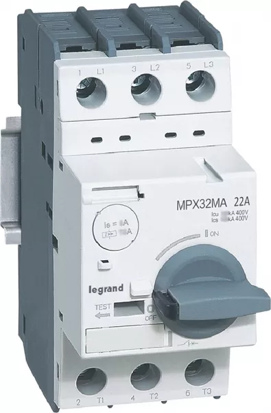 legrand-disjoncteur moteur magn�tique seul mpx�32ma - 286a - icu 50ka en 415v (417353)
