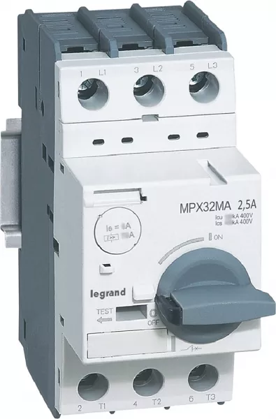 legrand-disjoncteur moteur magn�tique seul mpx�32ma - 32,5a - icu 100ka en 415v (417346)