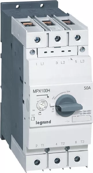 legrand-disjoncteur moteur magn�tothermique mpx�100h - 34a � 50a - icu 100ka en 415v (417375)