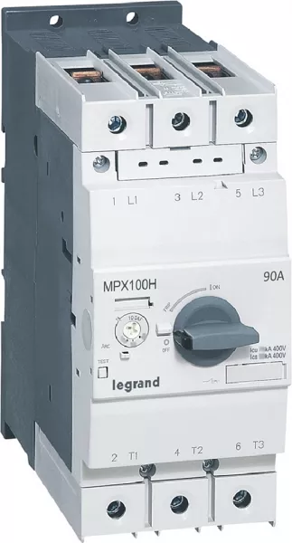 legrand-disjoncteur moteur magn�tothermique mpx�100h - 70a � 90a - icu 75ka en 415v (417378)
