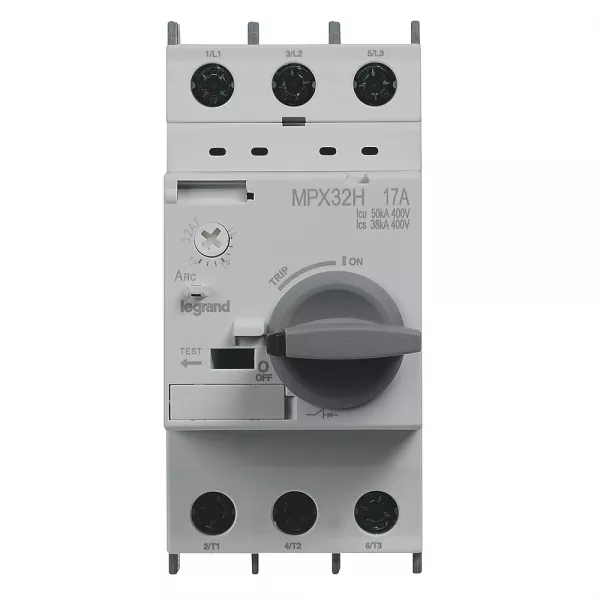 legrand-disjoncteur moteur magn�tothermique mpx�32h - 11a � 17a - icu 50ka en 415v (417332)