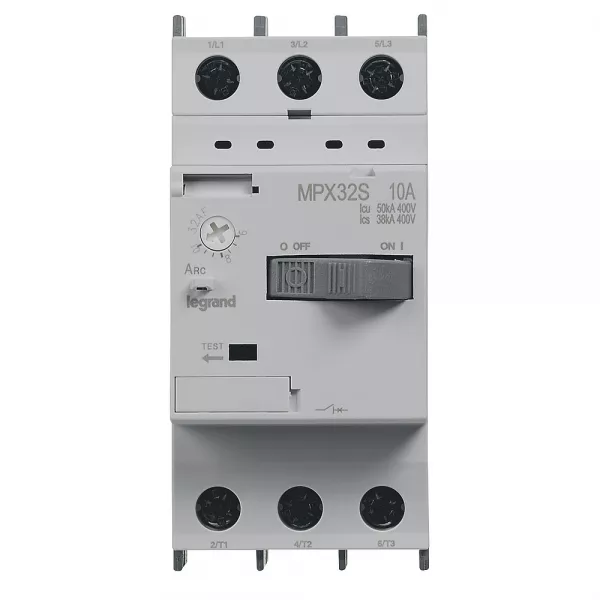 legrand-disjoncteur moteur magn�tothermique mpx�32s - r�glage 6a � 10a icu 50ka en 415v (417310)