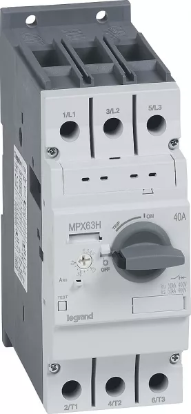 legrand-disjoncteur moteur magn�tothermique mpx�63h - 28a � 40a - icu 50ka en 415v (417366)