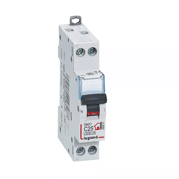 legrand-disjoncteur phase + neutre - 25a - bornes � vis - 1 module (092827)
