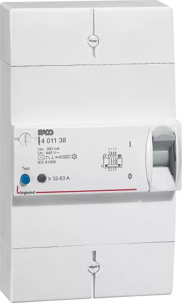 legrand-disjoncteur t�trapolaire diff�rentiel de protection 300ma - 63a (401138)