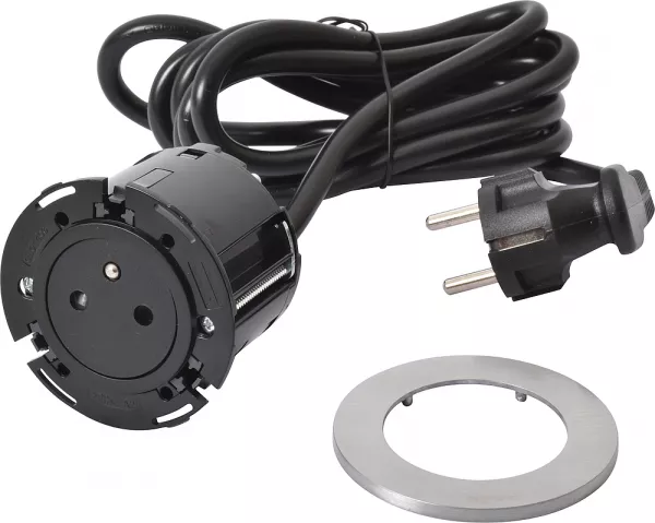 legrand-disq60 incara 2p+t surface et cordon avec fiche 2p+t - m�tal (654722)
