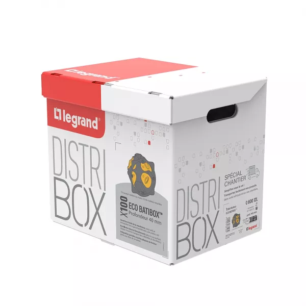 legrand-distribox eco batibox - lot de 100 bo�tes eco batibox - profondeur 40mm (080012l)