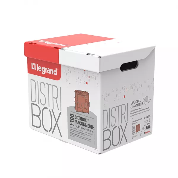 legrand-distribox ma�onnerie - lot de 100 bo�tes ma�onnerie - profondeur 40mm (080117l)
