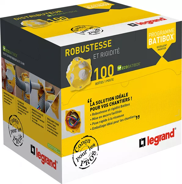 legrand-distributeur de 100 bo�tes eco batibox profondeur 40mm (080012)