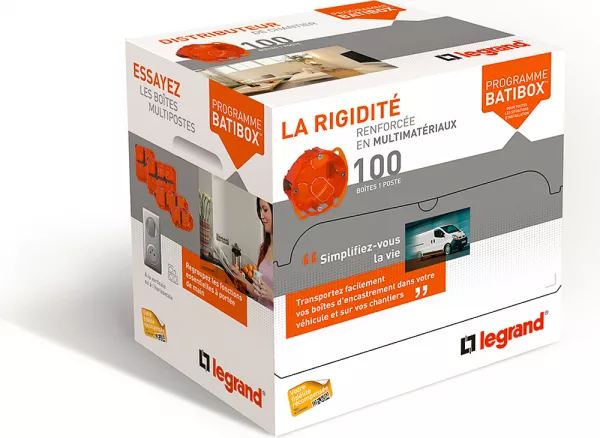 legrand-distributeur de 100 bo�tes multimat�riaux batibox profondeur 40mm (080115)