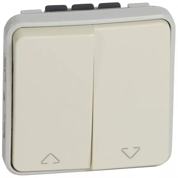 legrand-double inter/va-et-vient pour volets roulants plexo compo ip55 10a 250v - blanc (069629)