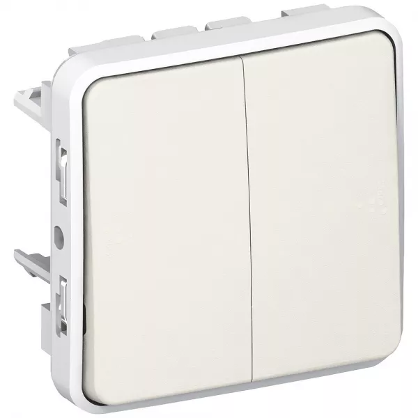 legrand-double interrupteur ou va-et-vient plexo - blanc (069943)